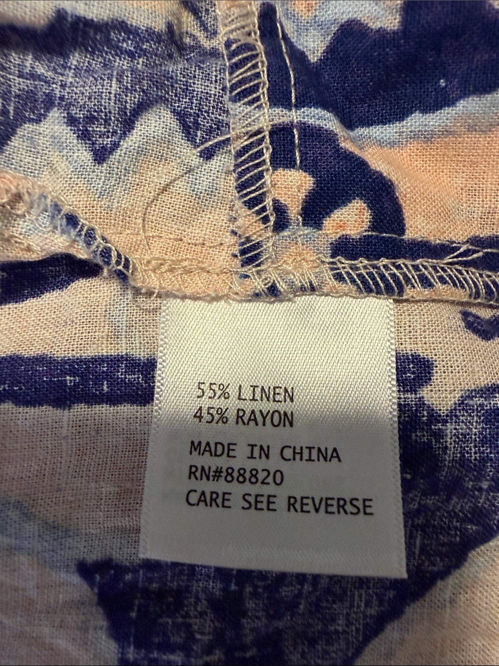 Kristen Sirrano linen blend floral tie front button-down blouse M - Picture 13 of 14